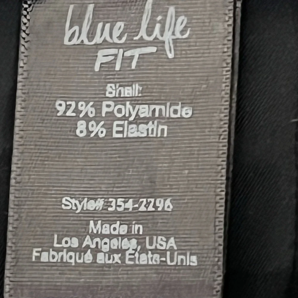 Blue Life Fit Sports Bra Women Medium Black White Excellent Snakeskin Zip Back